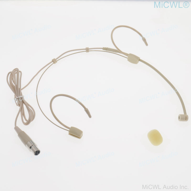 Skin Double Ear Hook Headband Microphone For Sennheiser Shure MiPro AKG Audio-Technica 4Pin 3Pin TA4F 3.5mm