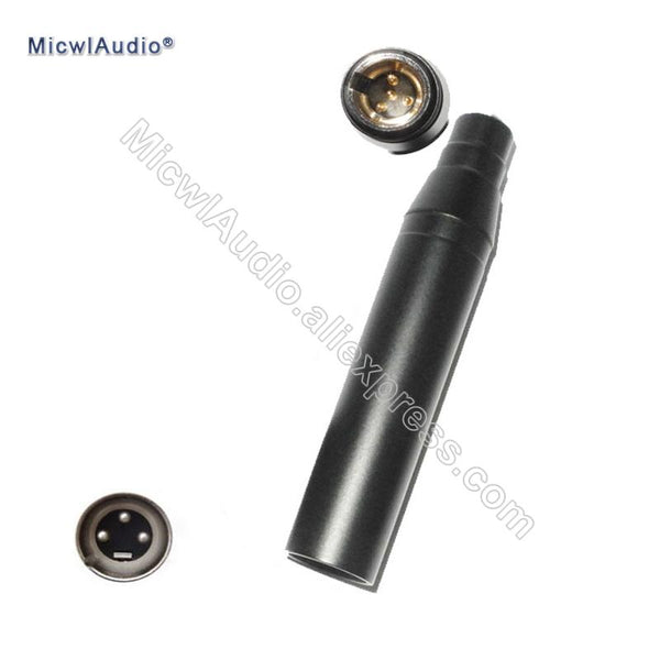 Mini XLR 4Pin Input Condenser Microphone For Shure Big 3Pin Output 10-52 Volt Phantom Power  Adapter MicwlAudio Ad-002