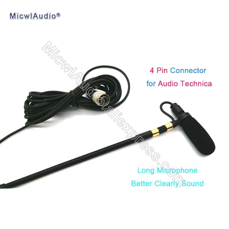 Saxophone Violin Trumpet Instrument Big Musical Condenser Microphone 4Pin Connector For Audio Technica Wireless System