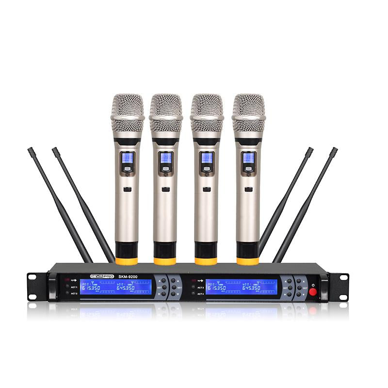 MiCWL SKM9200 4 Handheld Wireless Microphone System UHF DJ Karaoke Sing Mics