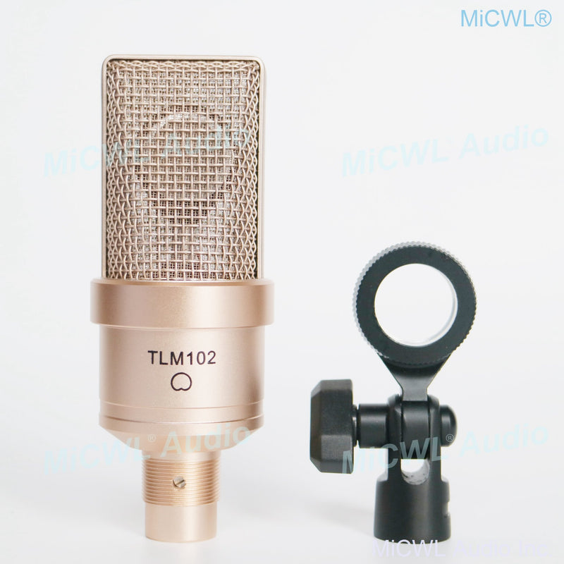 New TLM 102 Audio Vocal Condenser Microphone Cardioid Diaphragm Live Mic 48V Phantom Power