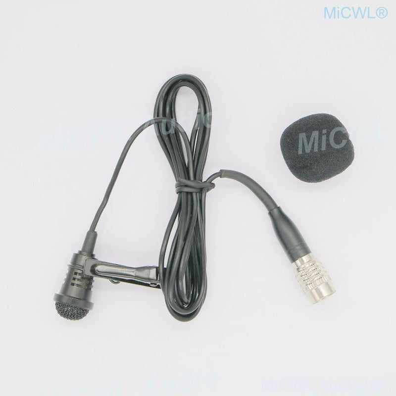 Pro 2m Wire Tie Clip Lapel Microphone Cardioid for Audio-Technica Lavalier Wireless Audio System mini Hirose 4Pin Lock