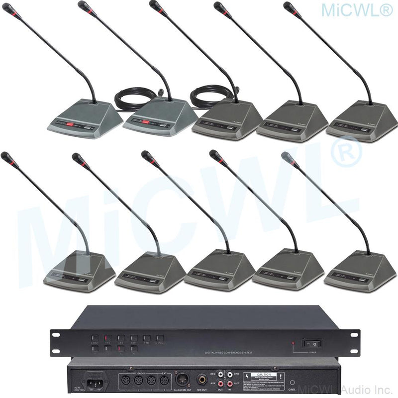 CCS200 Wired Table Gooseneck Conference Microphone System Meeting Room Solutions President Delegate Mics MiCWL A350M-A04