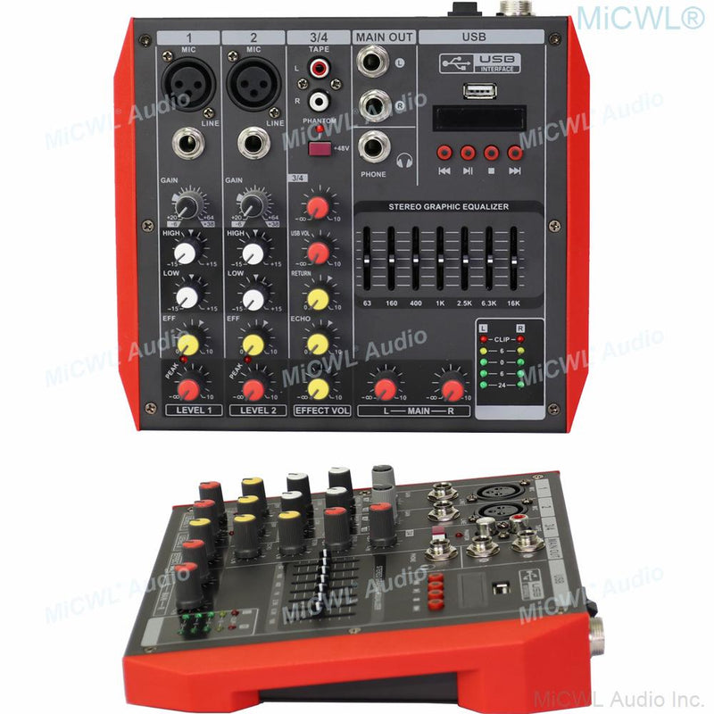 YAMAH MG6 6 Channel Bluetooth DJ Karaoke Laptop Live Mixer 4+2 Sound Card Mixing Console with USB 48V Phantom 7-Brand EQ - MiCWL Audio Inc