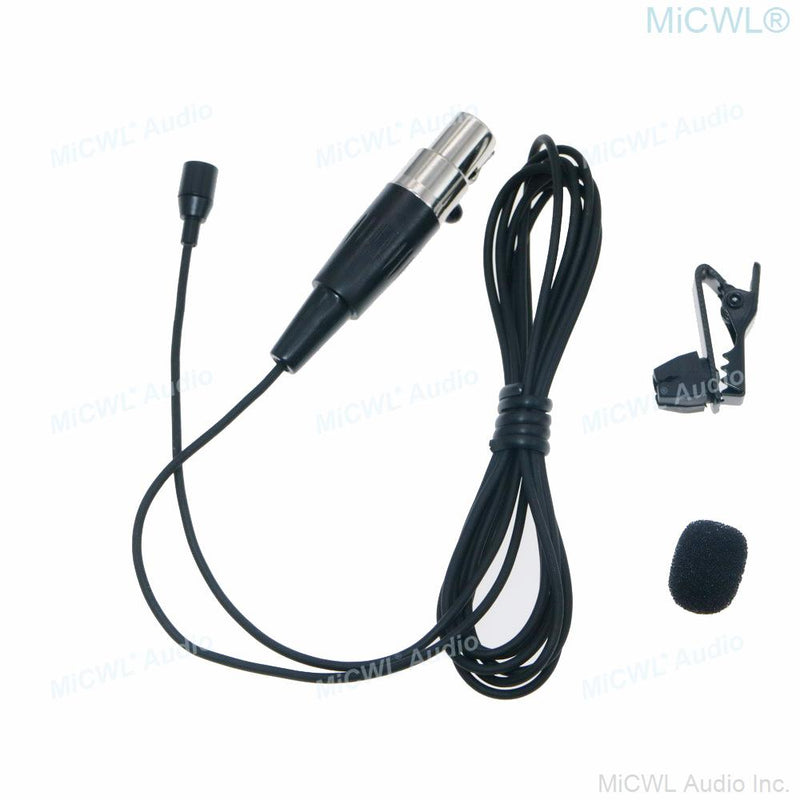 Miniature Clip Lapel Lavalier Microphone For Shure 4Pin AKG 3Pin Sennheiser 3.5mm Lock Audio-Technica WirelessTransmitter