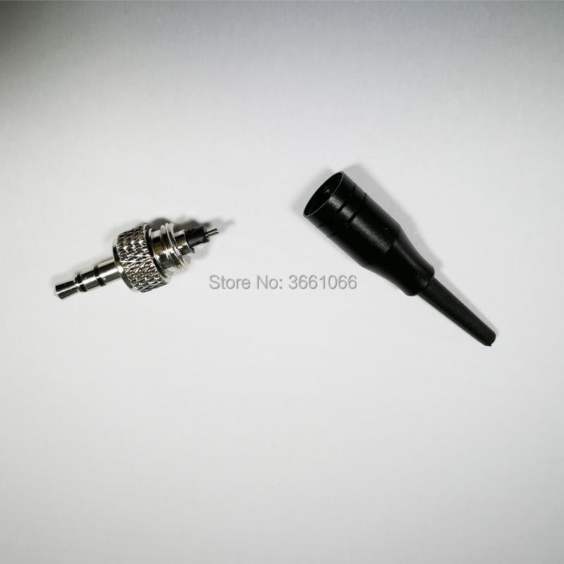 Pro 3.5mm 1/8 Screw Lock Stereo Plug for Sennheiser Sony Headset Tie Clip Lavalier Mics Mike DIY Connector Audio Adapter