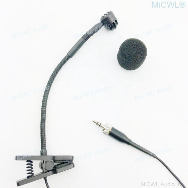 Flexible Musical Instrument Condenser Microphone MIC For Sennheiser With 3.5mm 1/8" Plug Connector Long Cable Clip to the Table