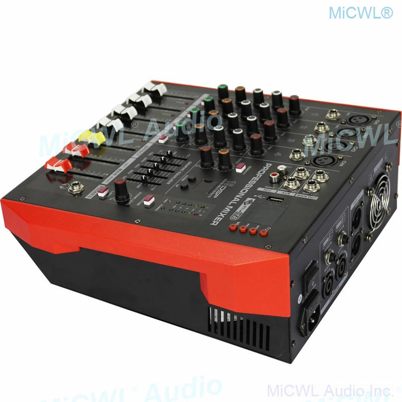 New Generation 800W Bluetooth Audio Mixer Mixing Console 4 Channel Sound Karaoke Music Live 2 Channel Power Amplifier Mixer - MiCWL Audio Inc