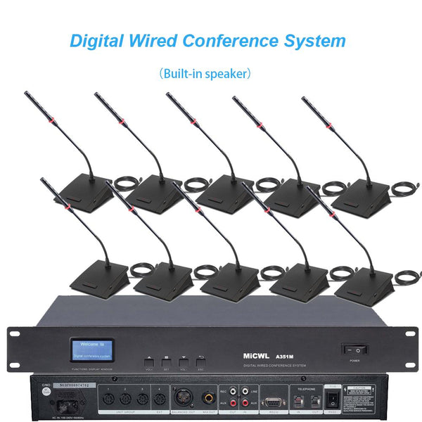 MiCWL High-End Digital Wired Table Gooseneck Microphone Discussion Conference System For Meeting Room A3517 - MiCWL Audio Inc