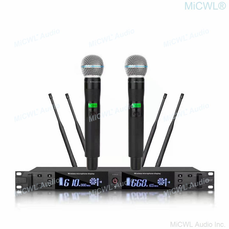 Pro QLXD Bigger LED Screen UHF Wireless Dual KSM8 Microphone System High Quality SKM9000 Beta58 Headset Audio Microfones