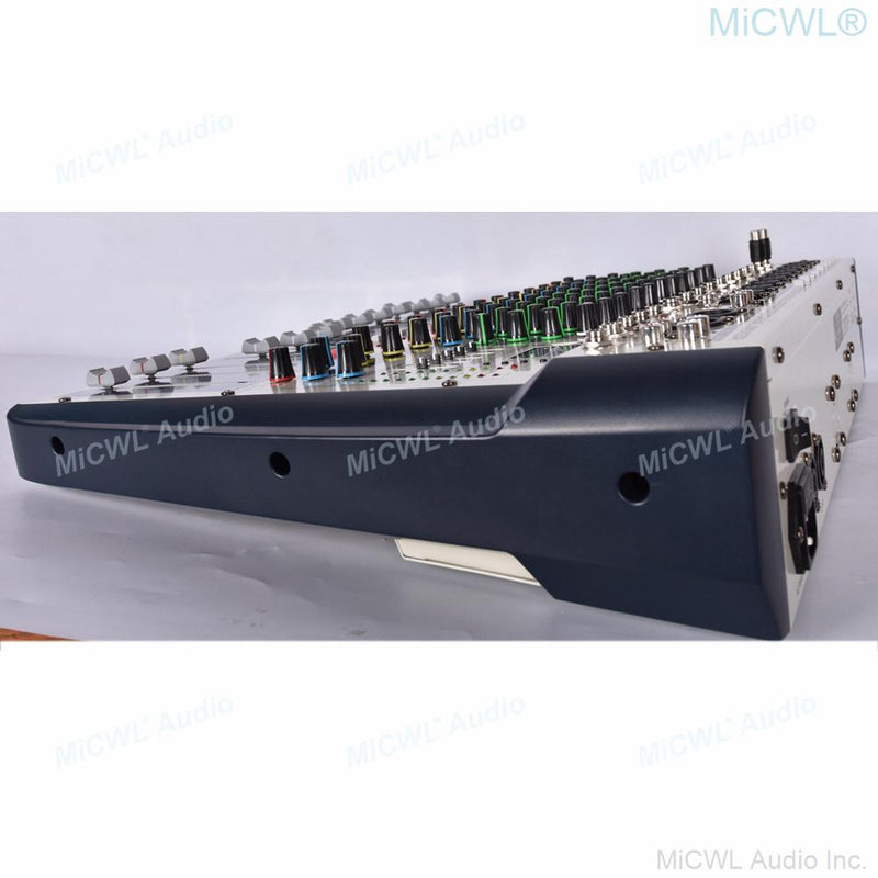 MiCWL Audio 2400W Preamps 12 Channel Mixer Power Amplifier Mixing Console with USB 48V Phantom Power Bluetooth Audio Sound Mixer