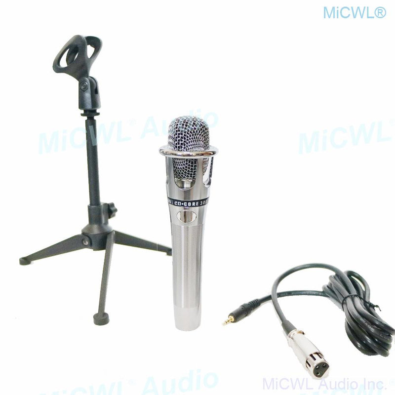 e300 Webcast Condenser Microphone Full Metal Handheld Voice Karaoke Sing Chat Microphones with 3.5mm cable and Desktop Support