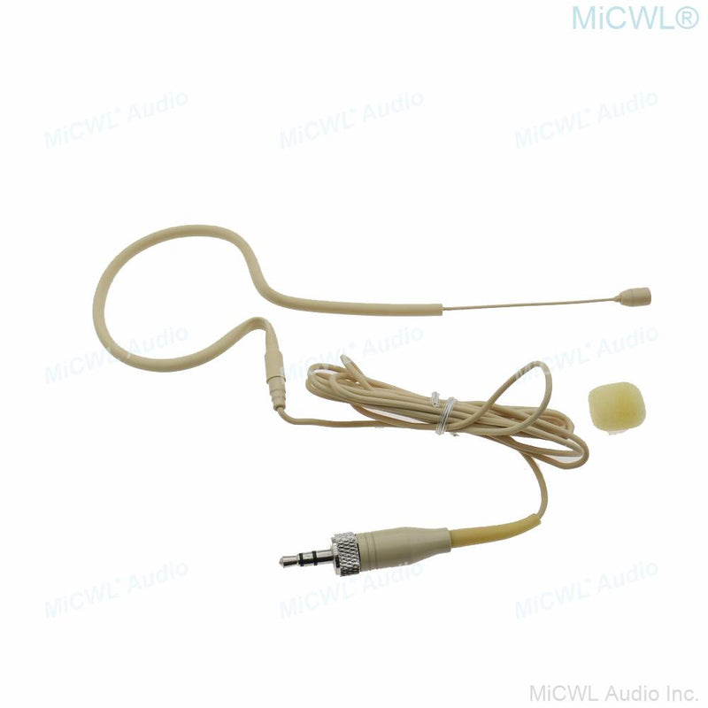 Beige Black Single Earset Hook Headset Microphone For Sennheiser Mic G2 G3 G4 Wireless BeltPack Transmitter 3.5mm Lock