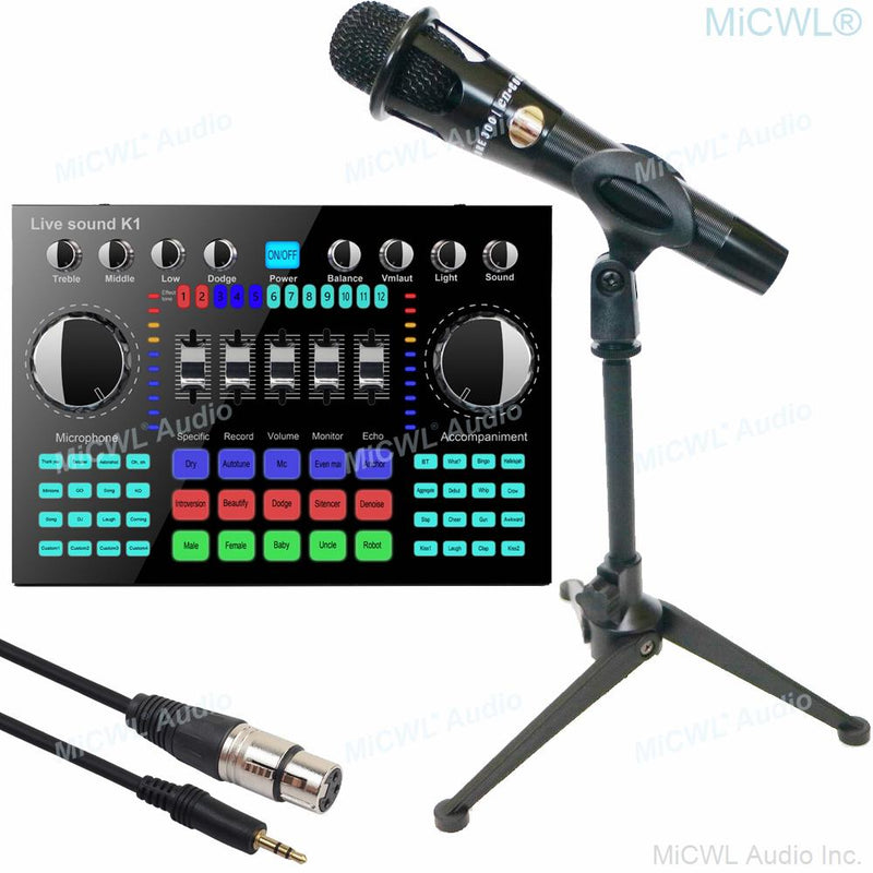 Pro e300 Condenser Cardioid Microphone KMS105 Microfone Studio Recording Live Sound Card Karaoke Mixer Kit 48V PC Mobile Phone