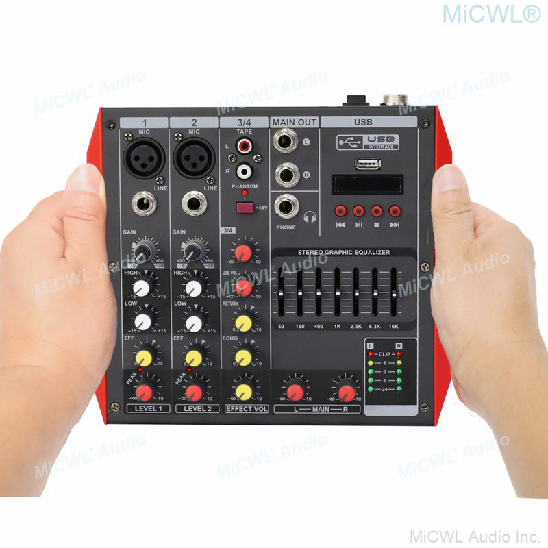 YAMAH MG6 6 Channel Bluetooth DJ Karaoke Laptop Live Mixer 4+2 Sound Card Mixing Console with USB 48V Phantom 7-Brand EQ - MiCWL Audio Inc