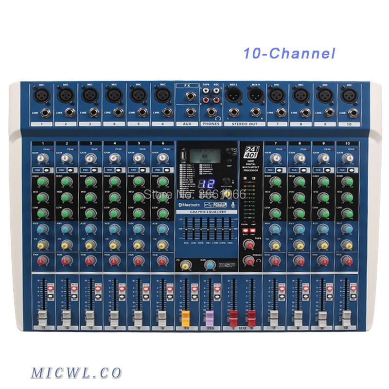 Professional Sound Console Mixer Stage Meeting Stereo USB Bluetooth 24Bit 40KHz 6-Channel  8-Channel  10-Channel Reverberation