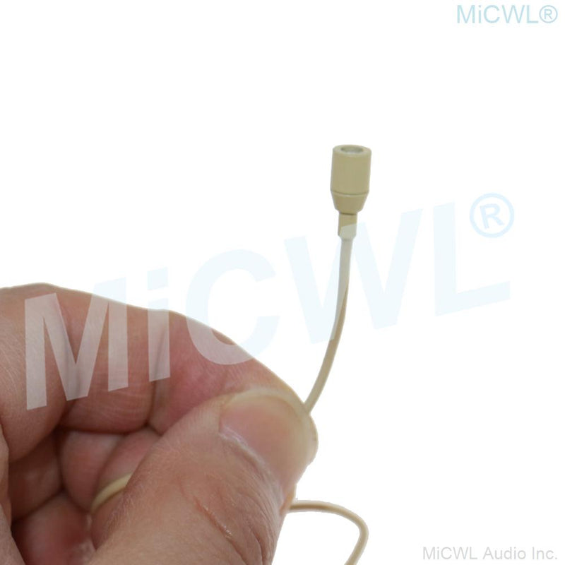 Mini 3Pin XLR Tie Clip Lavalier Microphone for AKG Samson Gemini Wireless TA3F Beige