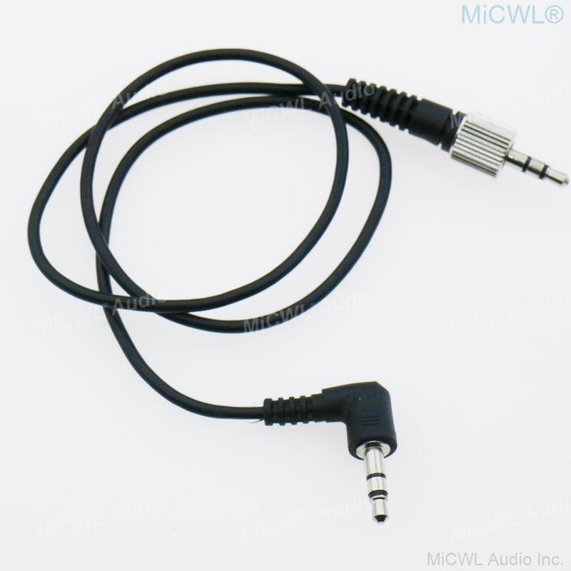 Standard 3.5mm Stereo Jack to 3.5mm Lock for Sennheiser Sony Microphone to Sony Panasonic Canon Camera Video adapter Cable - MiCWL Audio Inc