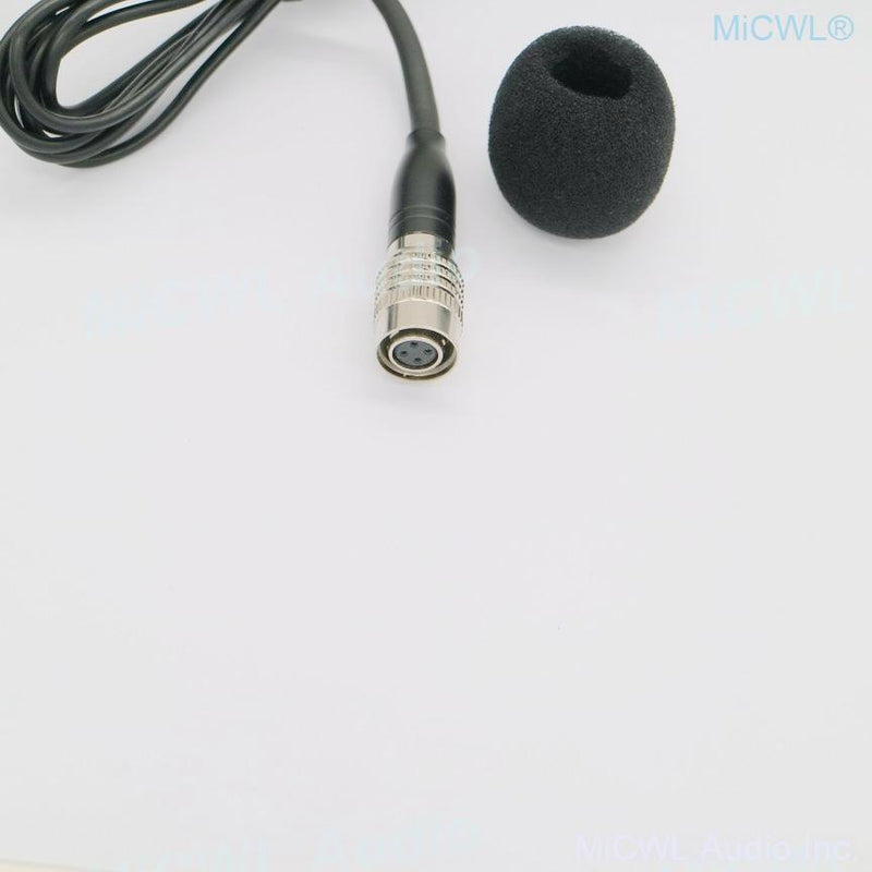 Pro 2m Wire Tie Clip Lapel Microphone Cardioid for Audio-Technica Lavalier Wireless Audio System mini Hirose 4Pin Lock