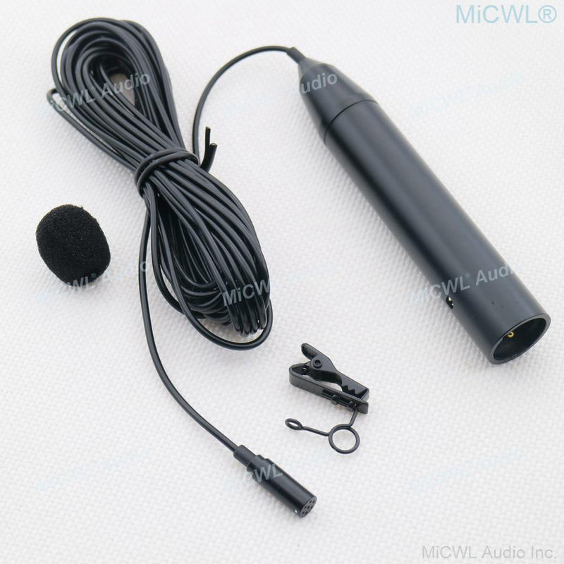 MiCWL Audio Professional XLR Canon 48V Phantom Power Microphone 3Pin with Clip For Mixer ZOOM Recorder