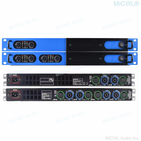 New Generation High-Power 6400 Watt Digital Power Amplifier 4 Way DJ Karaoke Stage Studio 6400W Drive 800W Horn Each Channel - MiCWL Audio Inc