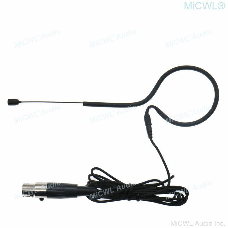 Hidden Beta53 Black Earset Headset Microphone For Shure Wireless Mic System TA4F Connector Dual Single ear Hook Mike