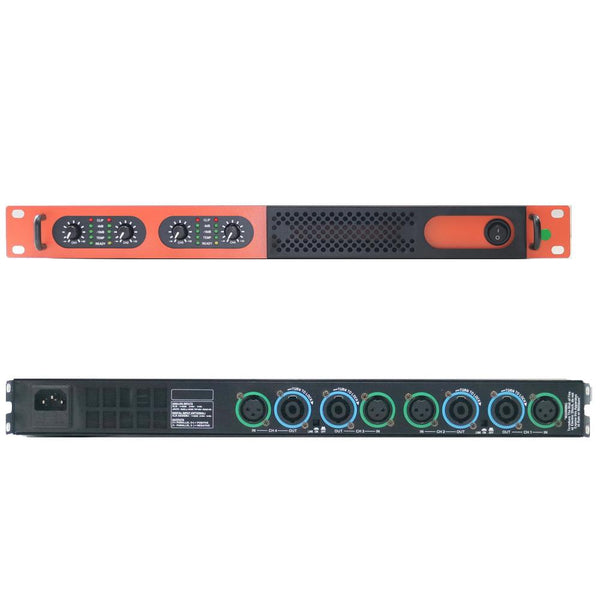 MiCWL D8400 Orange Color 4 Channel 6400W Digital High Power Amplifier 4x850 Watts Output AMP For Stage Performance Home Karaoke - MiCWL Audio Inc