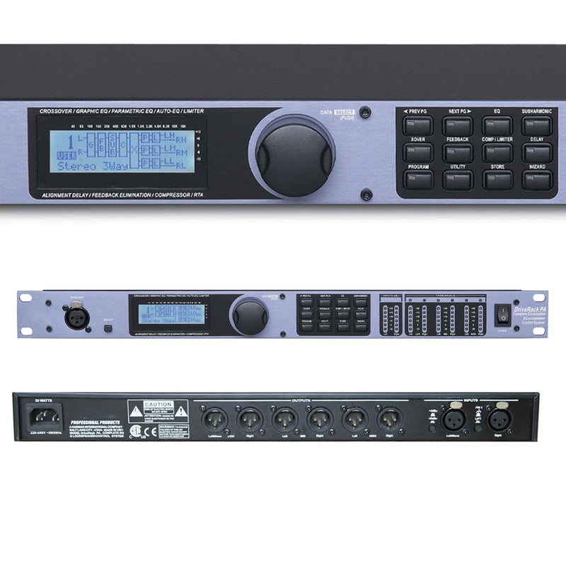 PA Audio Digital Signal Processor 2 In 6 Out Professional Stage Advanced Crossover Effect Processor