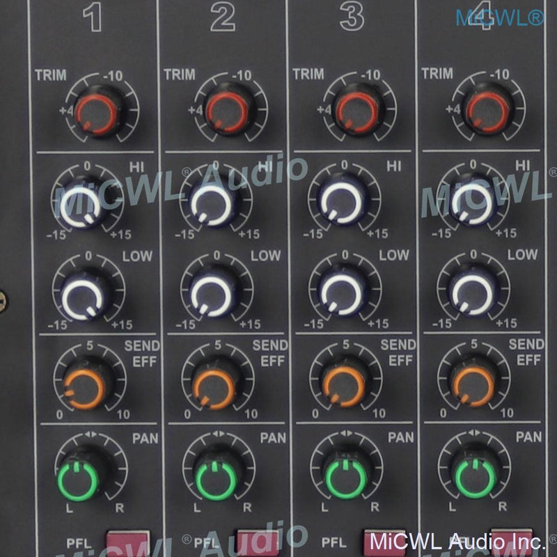 New Generation 800W Bluetooth Audio Mixer Mixing Console 4 Channel Sound Karaoke Music Live 2 Channel Power Amplifier Mixer - MiCWL Audio Inc