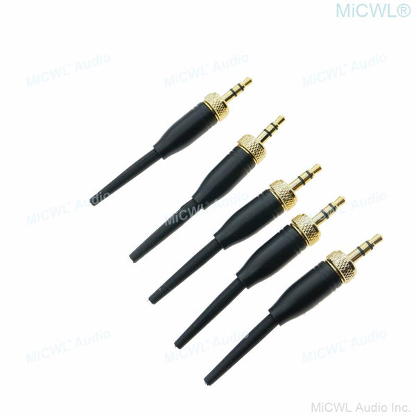 Spare Golden 3.5mm Sterel Lock Connector for Sennheiser SL HeadMic MKE ME2 ME4 HSP2 Sony D11 V1 Microphones Replaceable plugs