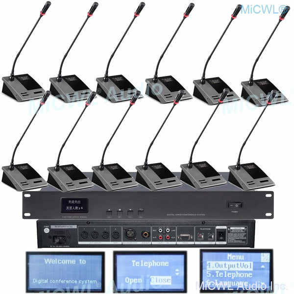 Pro MXC630 Digital Desktop Gooseneck Microphone Conference Room System President Delegate Built-in speaker MiCWL A351M-A3516