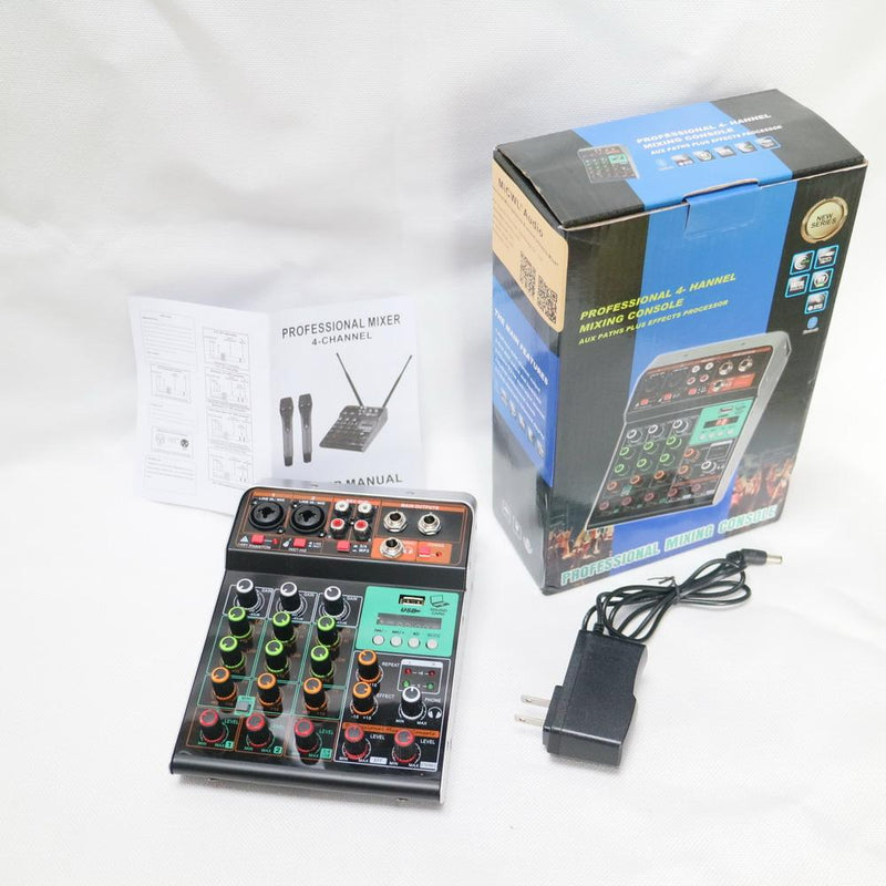 Original Mini 4 Channel Mixing Console For Live Recording Bluetooth USB 48V MiCWL AF4