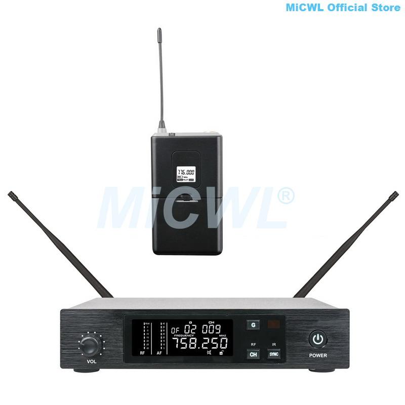 MiCWL D100 UHF Wireless Audio Microphone Karaoke Stage Home Church School Headset Handheld Lavalier Microphones System