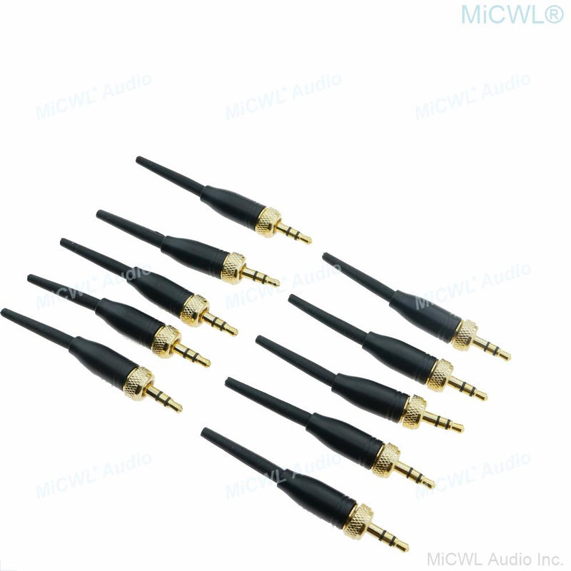 Replaceable Golden Connector for Sennheiser Sony Headset Lavalier Microphones spare plugs 3.5mm Sterel Lock