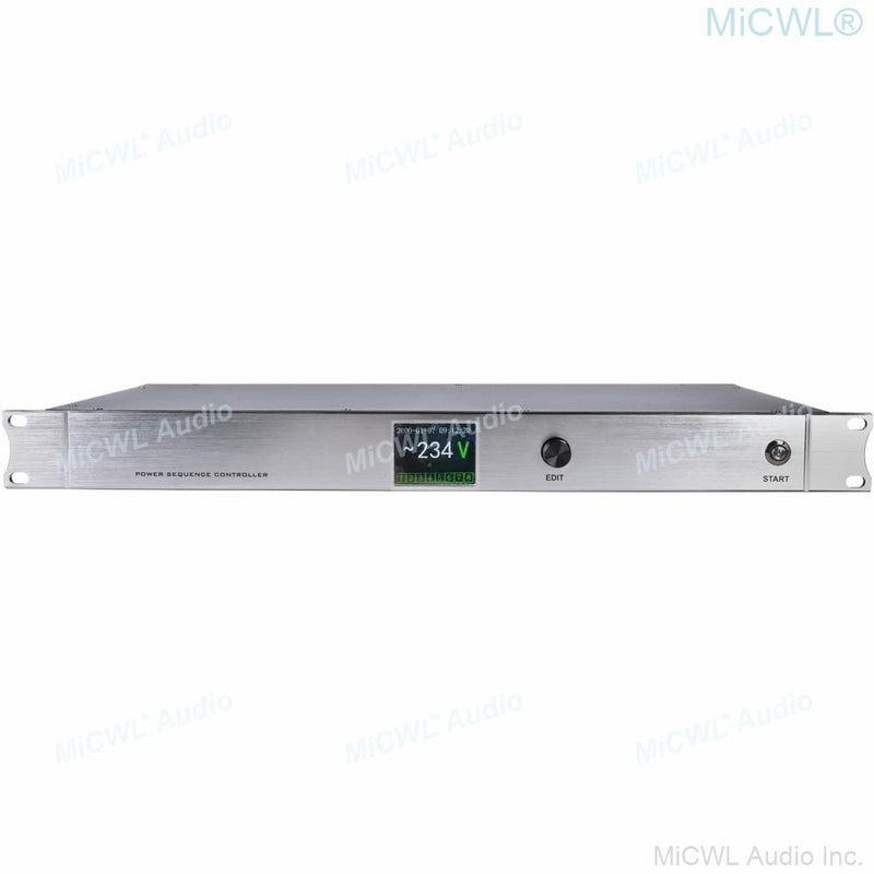 MiCWL 10 Output Rack Mount LCD Power Sequence Controller 30A 6000W Conditioner Surge Protector Power Supply Regulator Air Switch