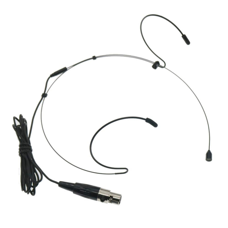 Hidden Beta53 Black Earset Headset Microphone For Shure Wireless Mic System TA4F Connector Dual Single ear Hook Mike