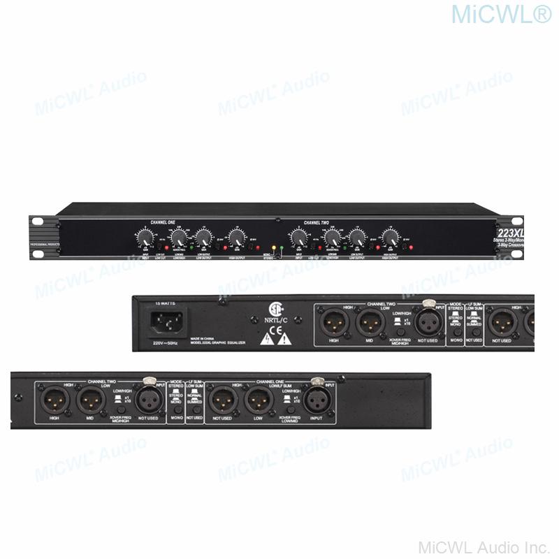 Professional 3 Channel Frequency Divider 2 Way Counter-Down Bass Stereo Digital Signal Processor