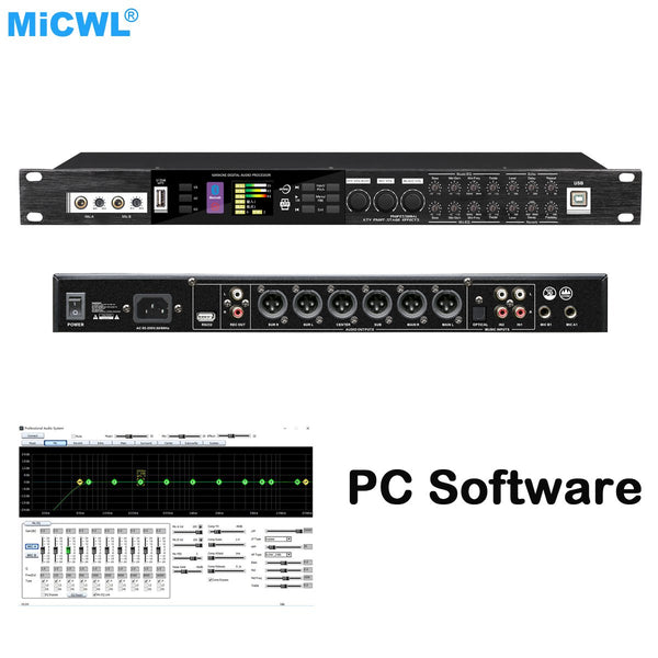 Pro KX-500 Digital Effector Processor Stage Studio 4 Microphone Input Bluetooth WiFi KX-200 Upgrade Version Laptop PC Software - MiCWL Audio Inc