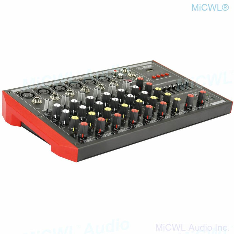 Bluetooth Mixer 8 Microphone Channel 8-Input 2-Bus A Stereo Sound Mixing Console With USB 48V Phantom Power XLR 3Pin 6.5mm Line