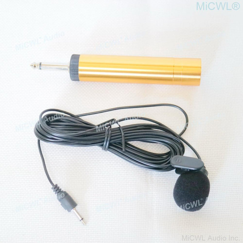 MiCWL R2 10m Cable Lavalier Microphones Standard 3.5mm Jack to 6.35mm Jack Adapter Use 1.5V AA Battery For Musich Stage Studio