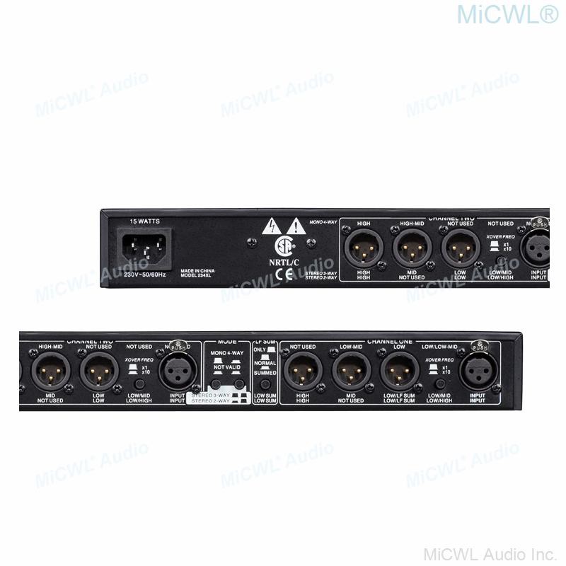 Professional 3 Channel Frequency Divider 2 Way Counter-Down Bass Stereo Digital Signal Processor