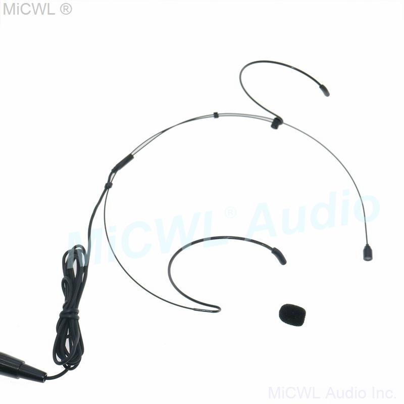 Hidden Authentic Black Headset Microphone For Sennheiser G2 G3 G4 G5 BeltPack 3.5mm Lock plugs