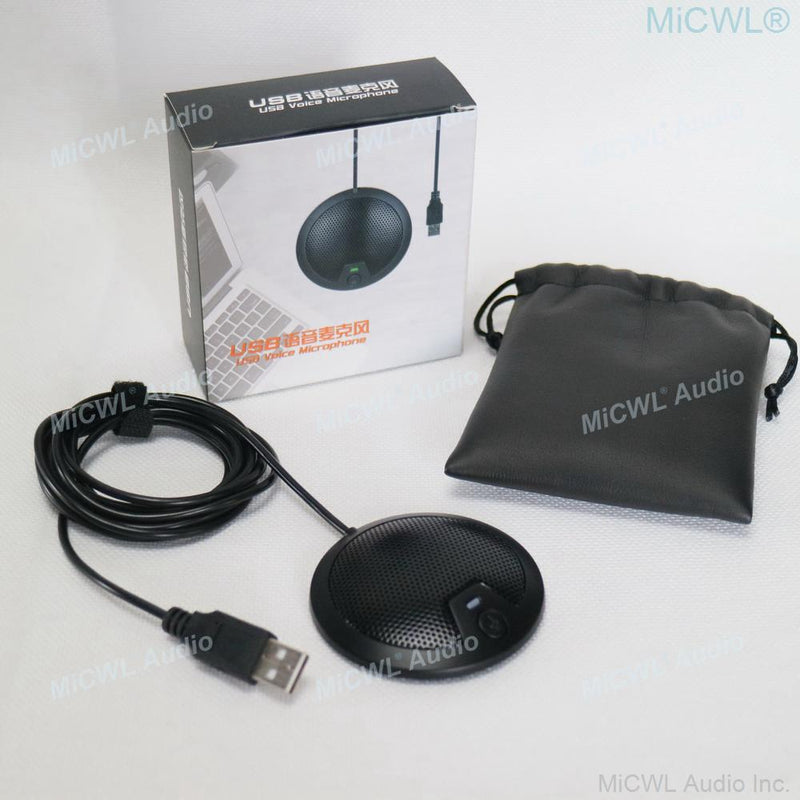 Omnidirectional USB Desktop Microphone Laptop Computer Live Web NetMeeting Conference Mic Mike - MiCWL Audio Inc