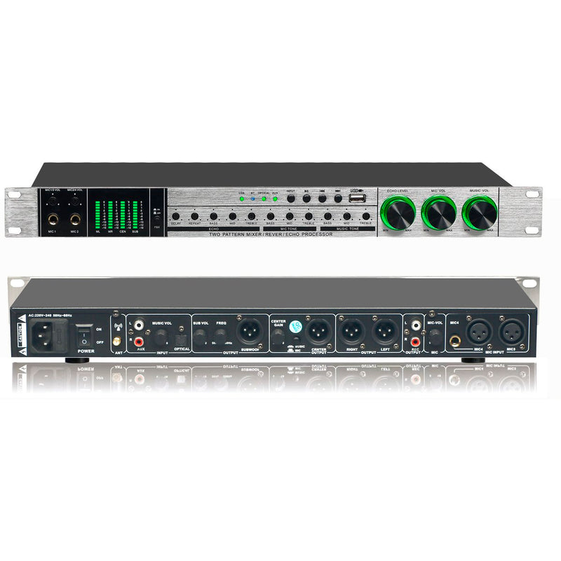 Professional Effector Audio Effects Processor Wireless Wired Microphone USB Digital Sound PreAmps X8 - MiCWL Audio Inc