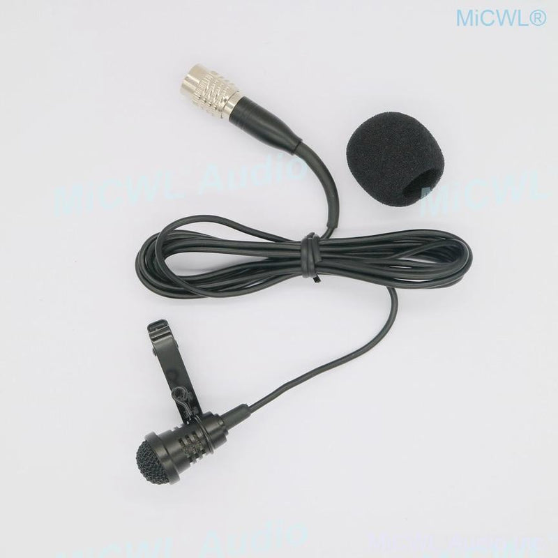 Black ME4 Tie Clips Lavalier Lapel Microphone For Audio-Technica Wireless