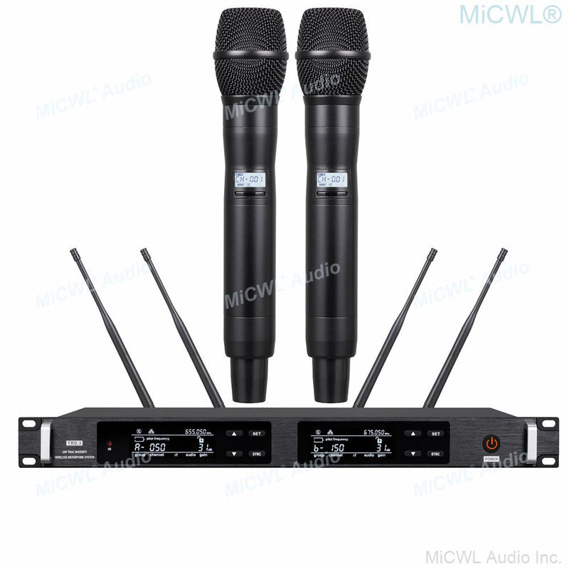 Pro UHF 300 Channel Digital Wireless Microphone System 2 KSM9 Condenser Capsule Handheld True Diversity Stage Vocal Concert Mics