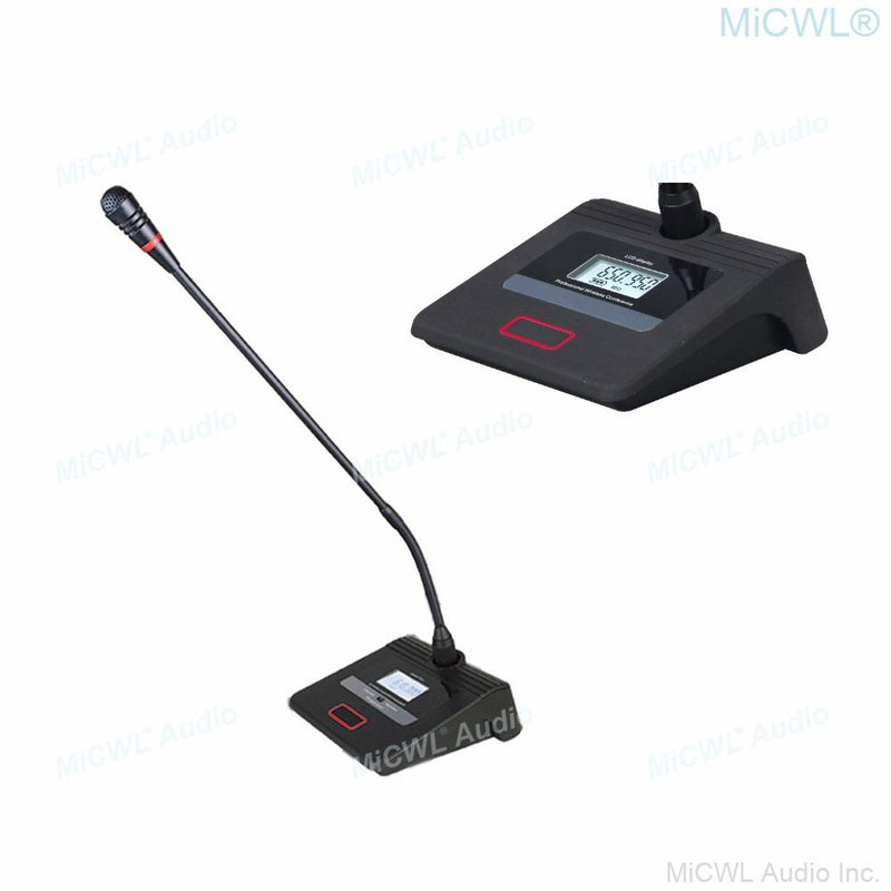 MiX800 Mute Button Digital Wireless 8 Table Gooseneck Microphone Discussion Conference System Company Government Meeting Room - MiCWL Audio Inc