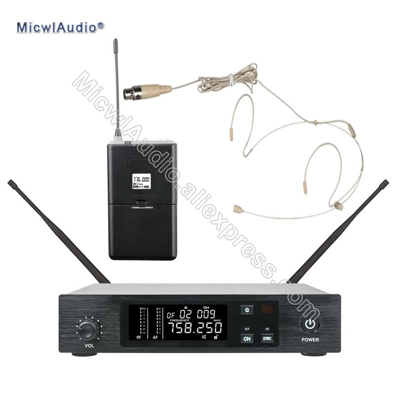 Stage Performance Wireless Microphone UHF System Transmitter Sets With Handheld Headset Lavaliver Musical Instrument ForBodypack