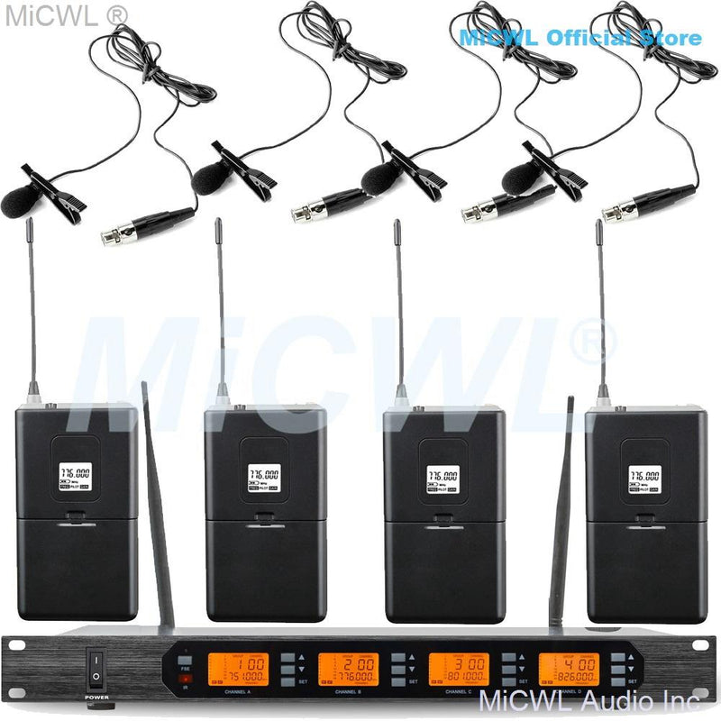 MiCWL Audio ACT707 Digital Wireless Karaoke Microphone System ULXD4 4 Channel Handheld Headset Lavalier Gooseneck Stage Sets