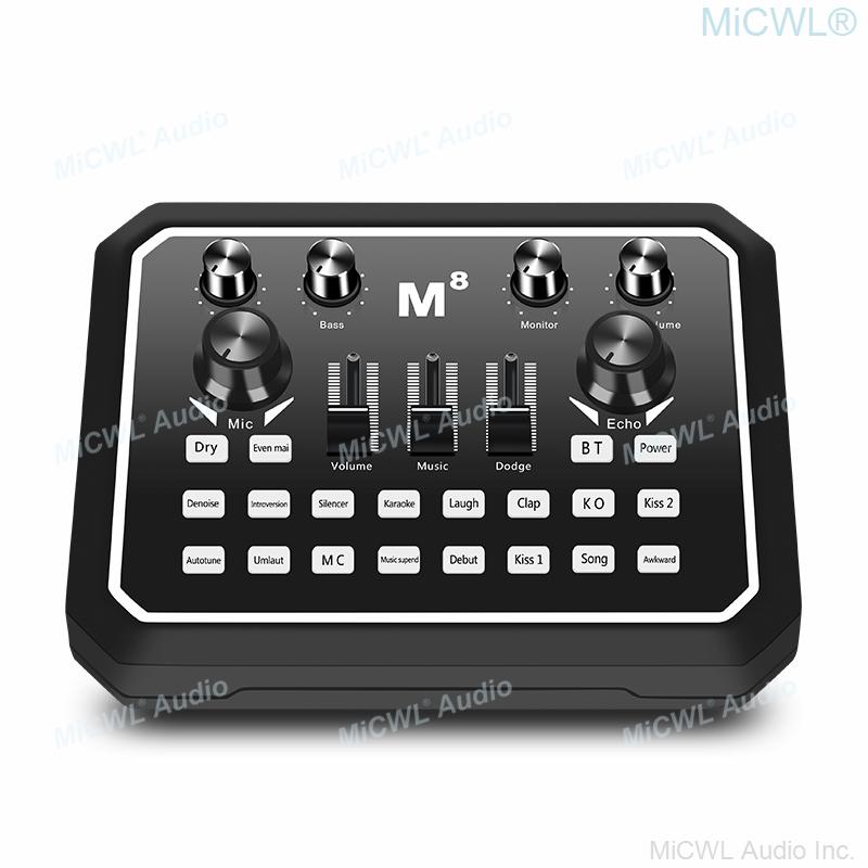 Pro Mobile Phone PC K1 Digital Sound Card Live Mixer M8 Audio Processor KMS 105 Condenser Recording Microphone Microfone